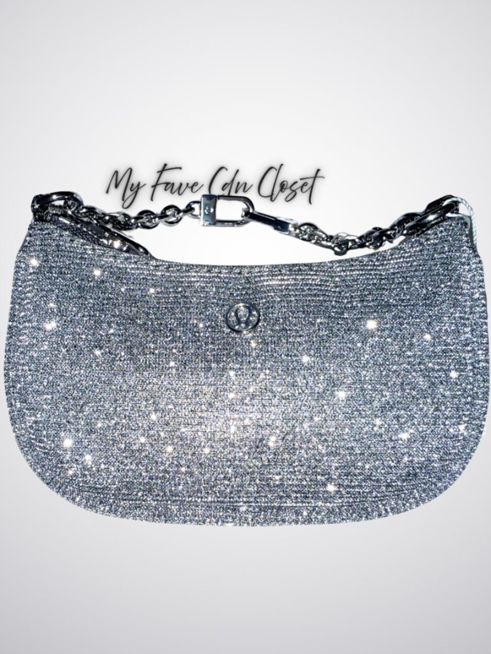 HOST PICK*NEW Lululemon Glitter Graphite Silver City Essential Nano Shoulder Bag